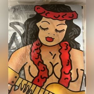 Sailor Jerry spiced navy rum hula girl shower curtain!